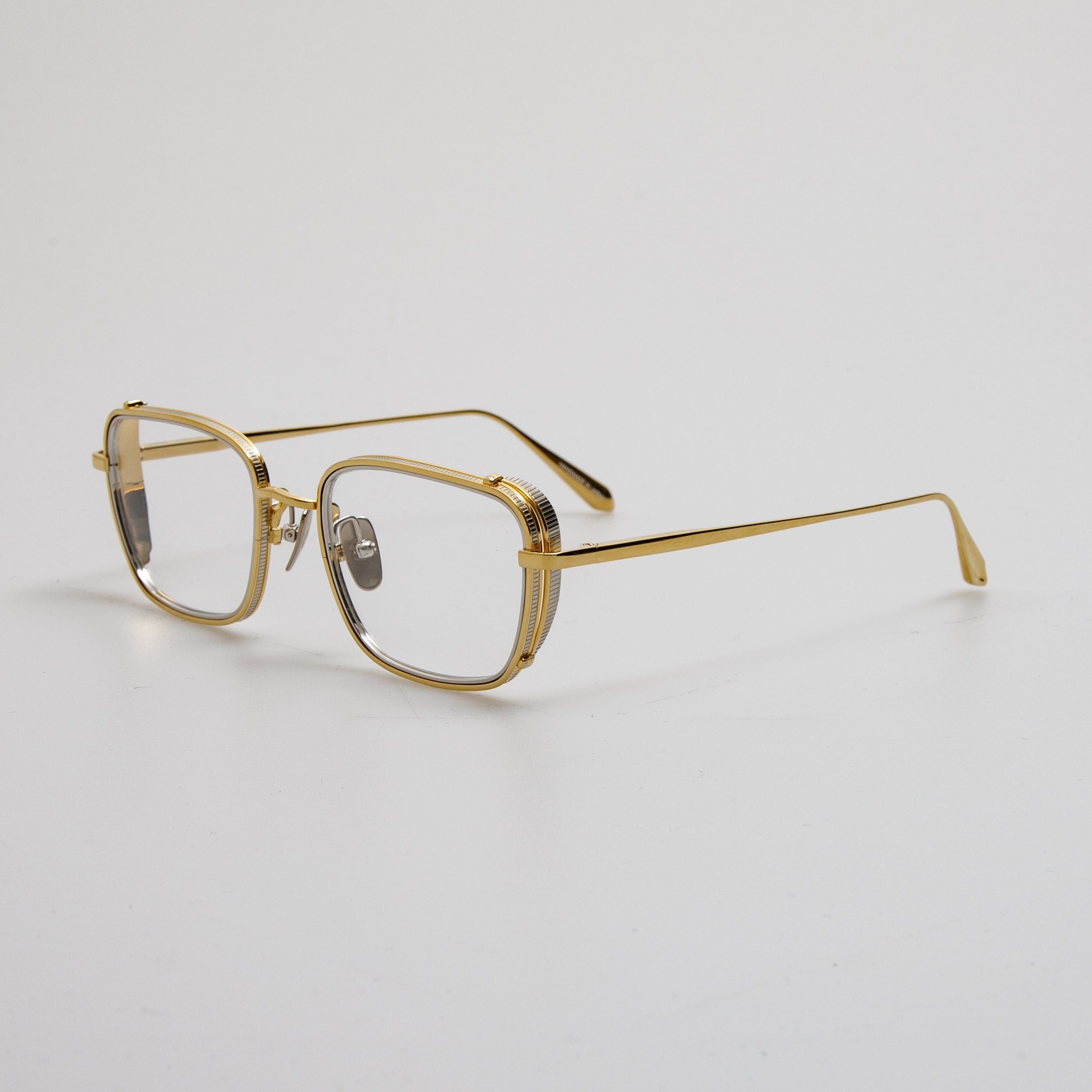 Ofer Rectangular Optical Frame in Yellow Gold - 4