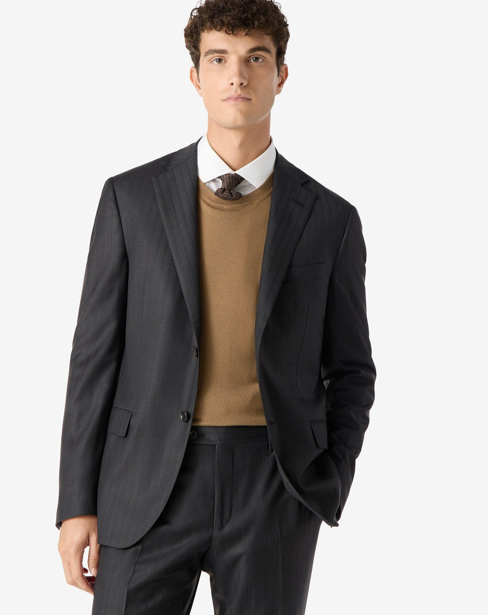 Grey pin striped wool twill suit - 4