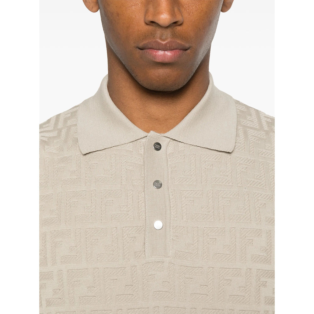 Fendi Neutrals Polo Shirts Men - 4
