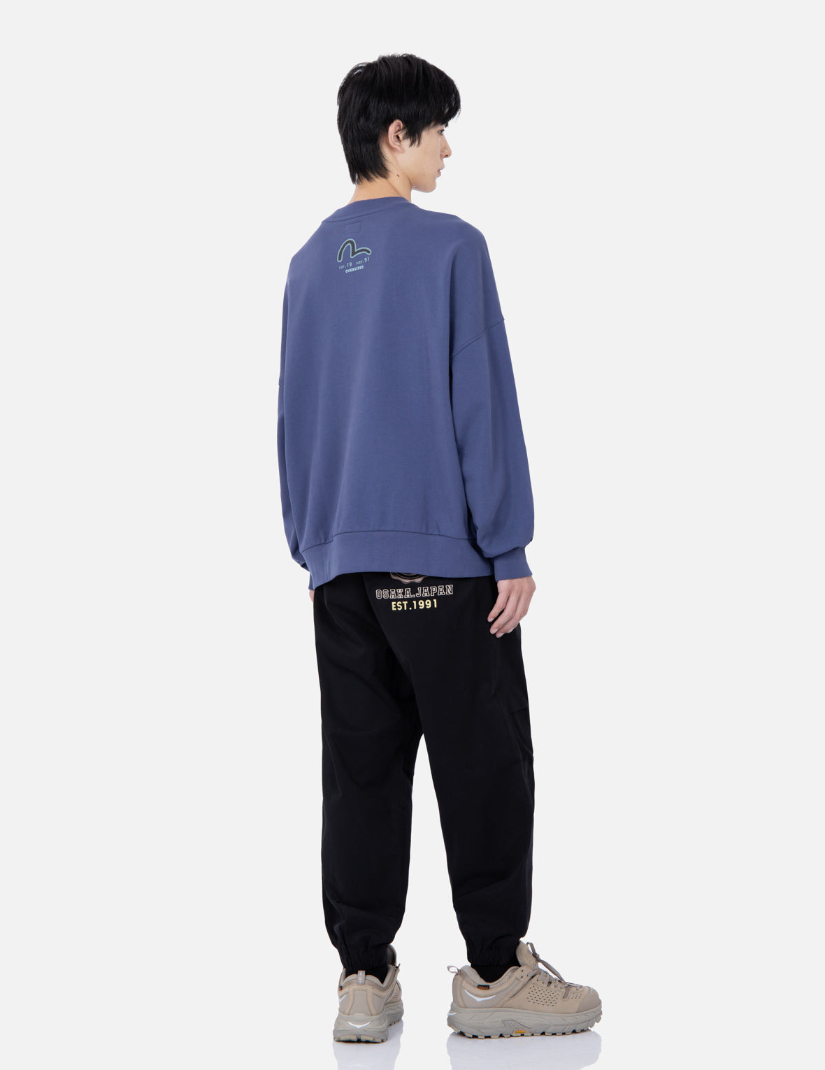 KAMON EMBROIDERY WIDE LEG JOGGERS - 3
