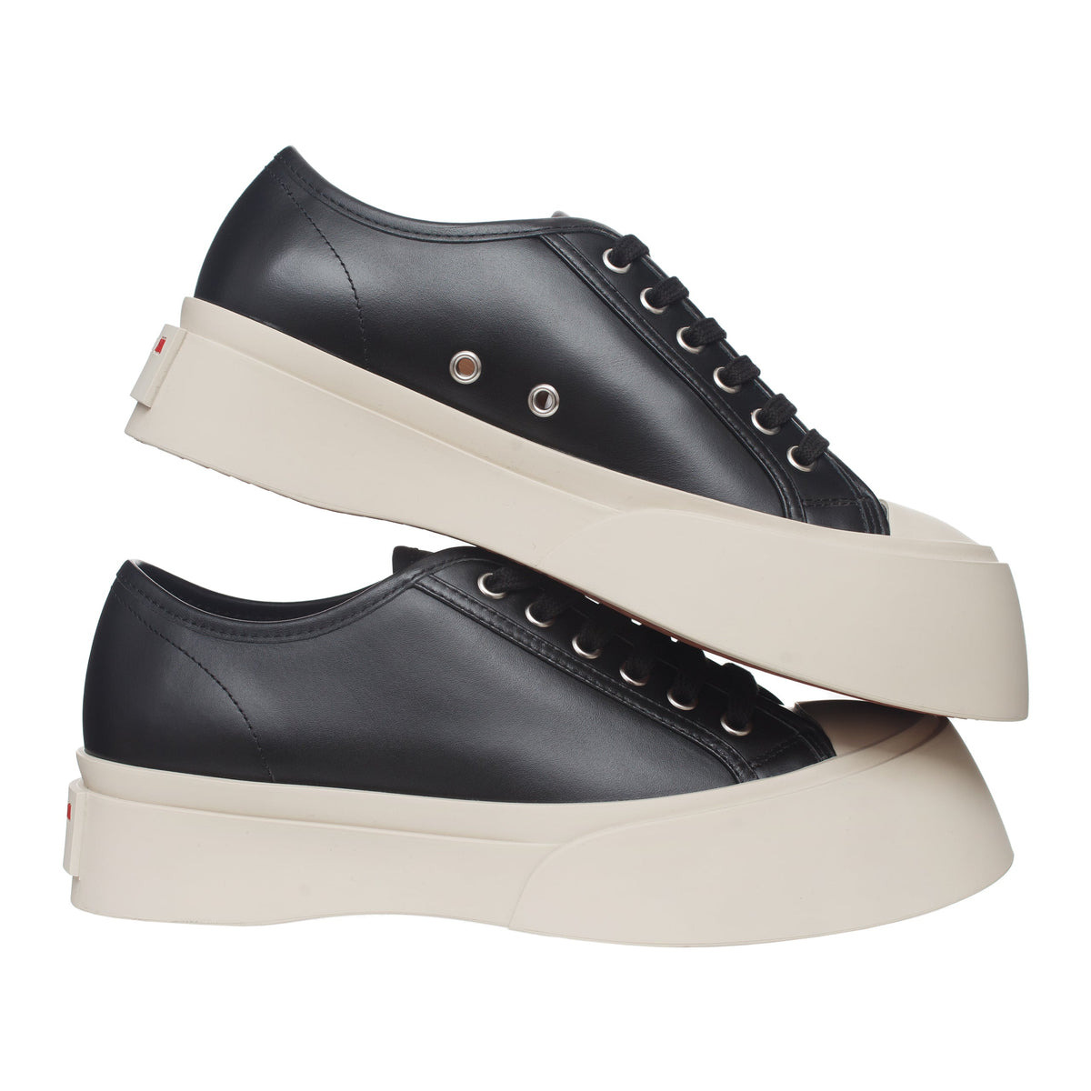 WOMEN'S PABLO LACE-UP SNEAKERS (BLACK) - 4
