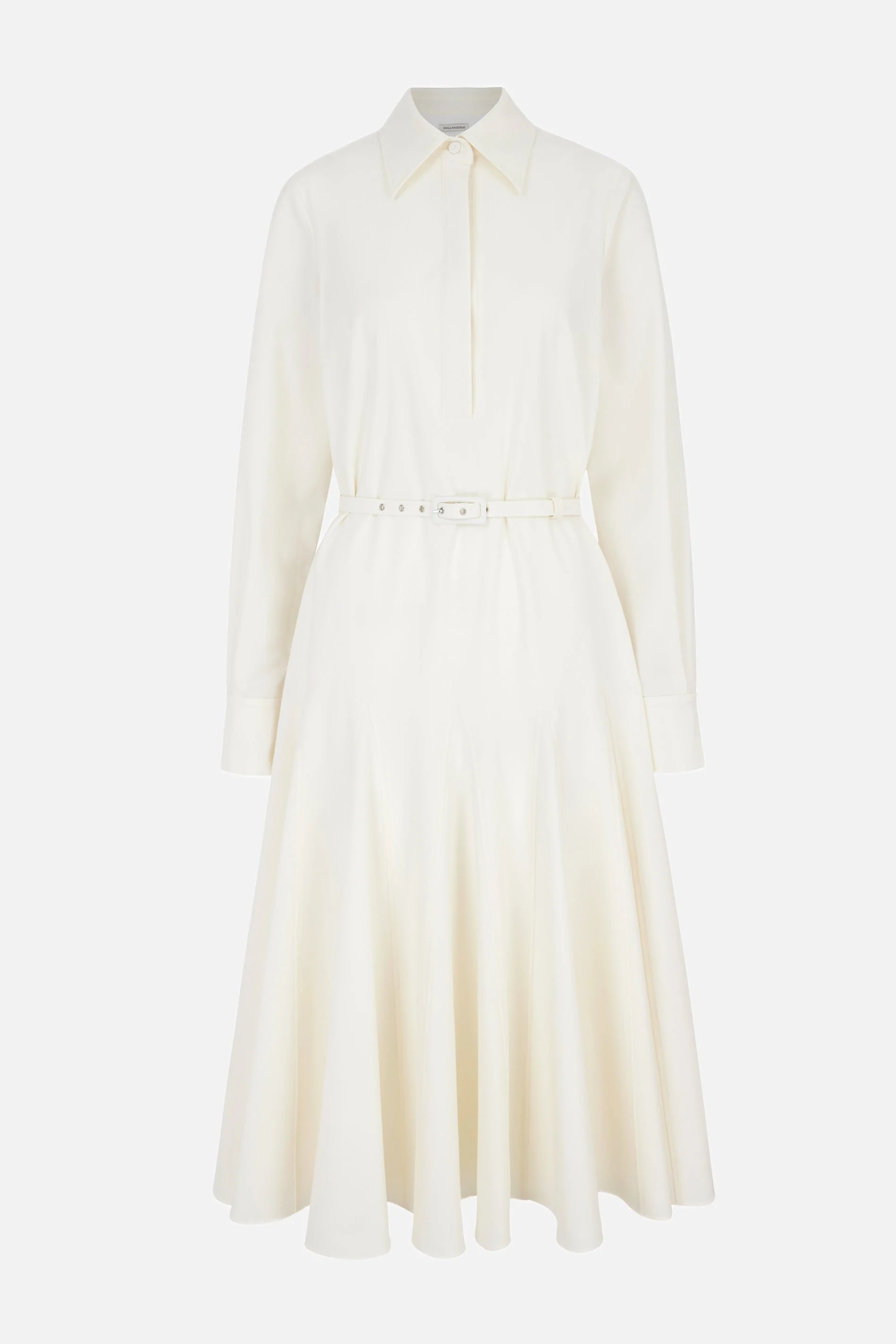 Marione Dress in Ivory Summer Wool - 1