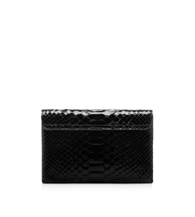 STAMPED PYTHON LEATHER MONARCH MINI BAG 3
