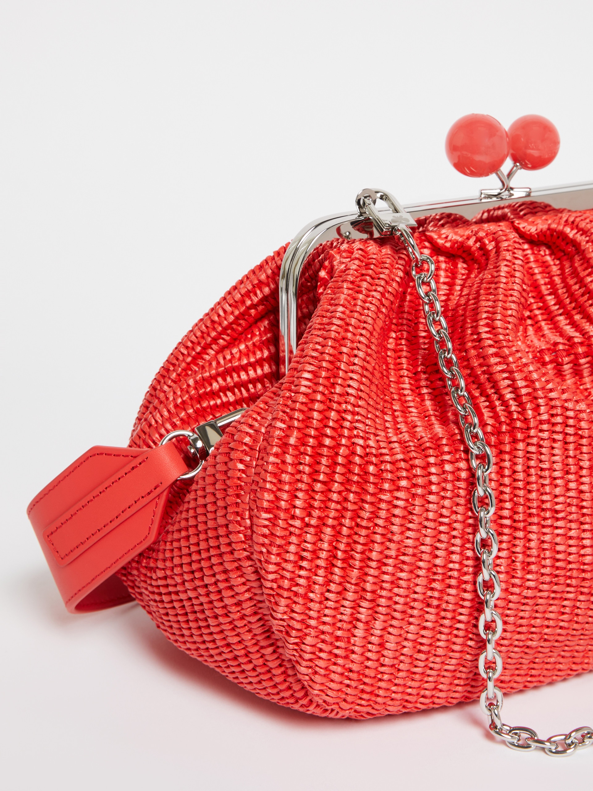 FORTUNA Medium raffia-effect Pasticcino bag - 4