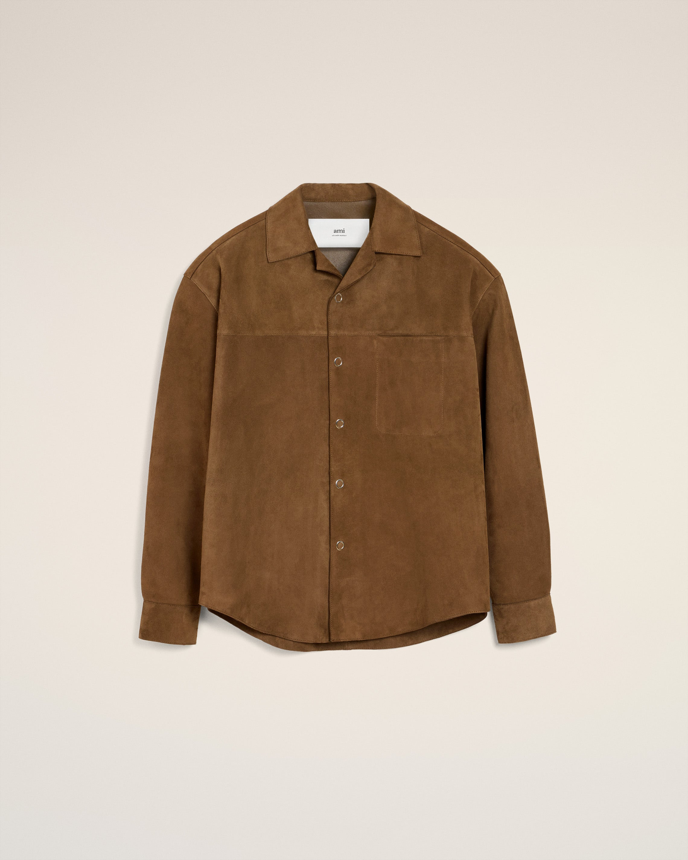 BROWN LEATHER OVERSHIRT - 8