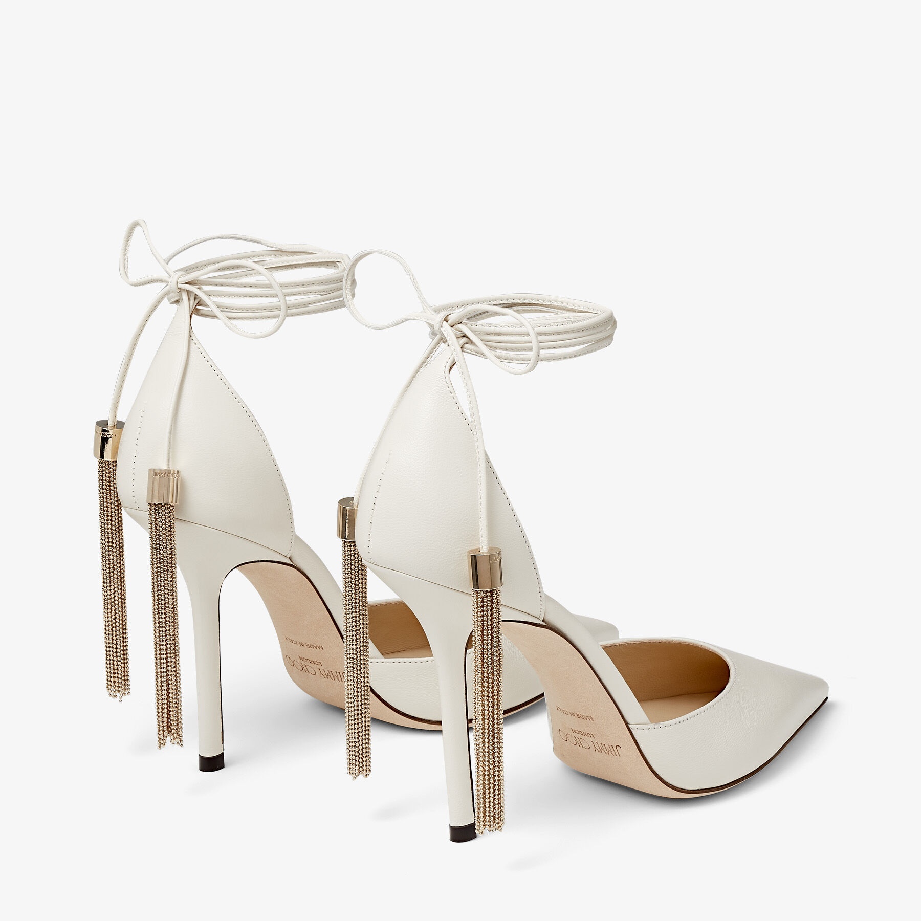 Eris 100
Latte Nappa Leather Pointed Pump - 3