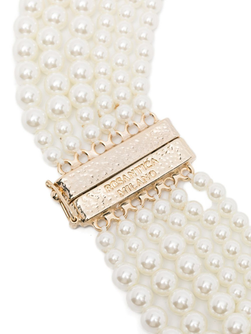 Rosantica Matera floral-appliqué pearl necklace outlook