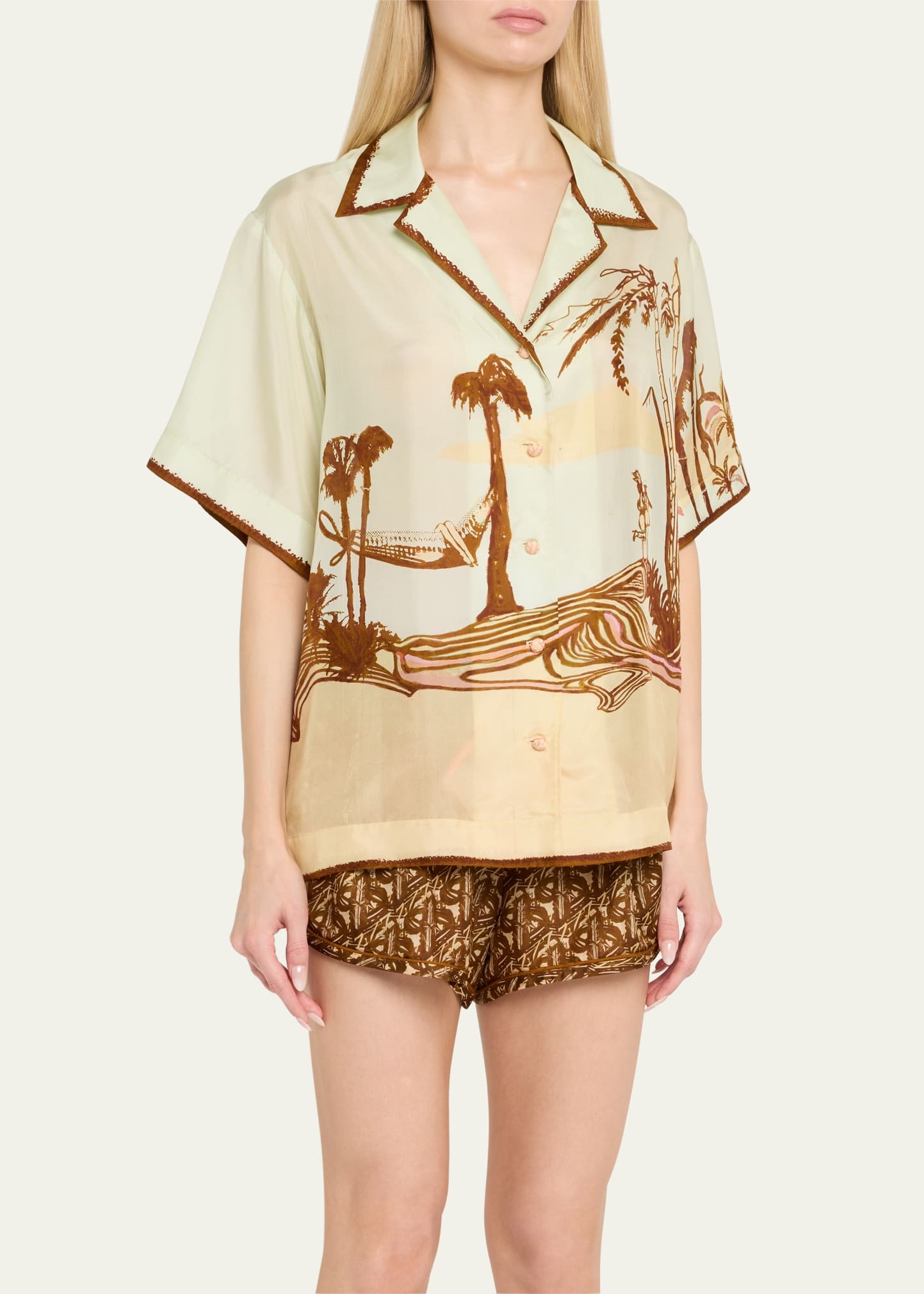 Tropicana Coco Button-Front Shirt - 4
