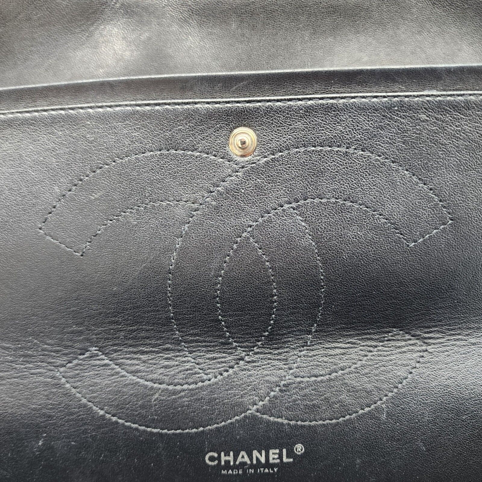 Chanel Classic 2.55 Reissue Jumbo Double Flap Bag - Quilted Patent Leather Black - 8