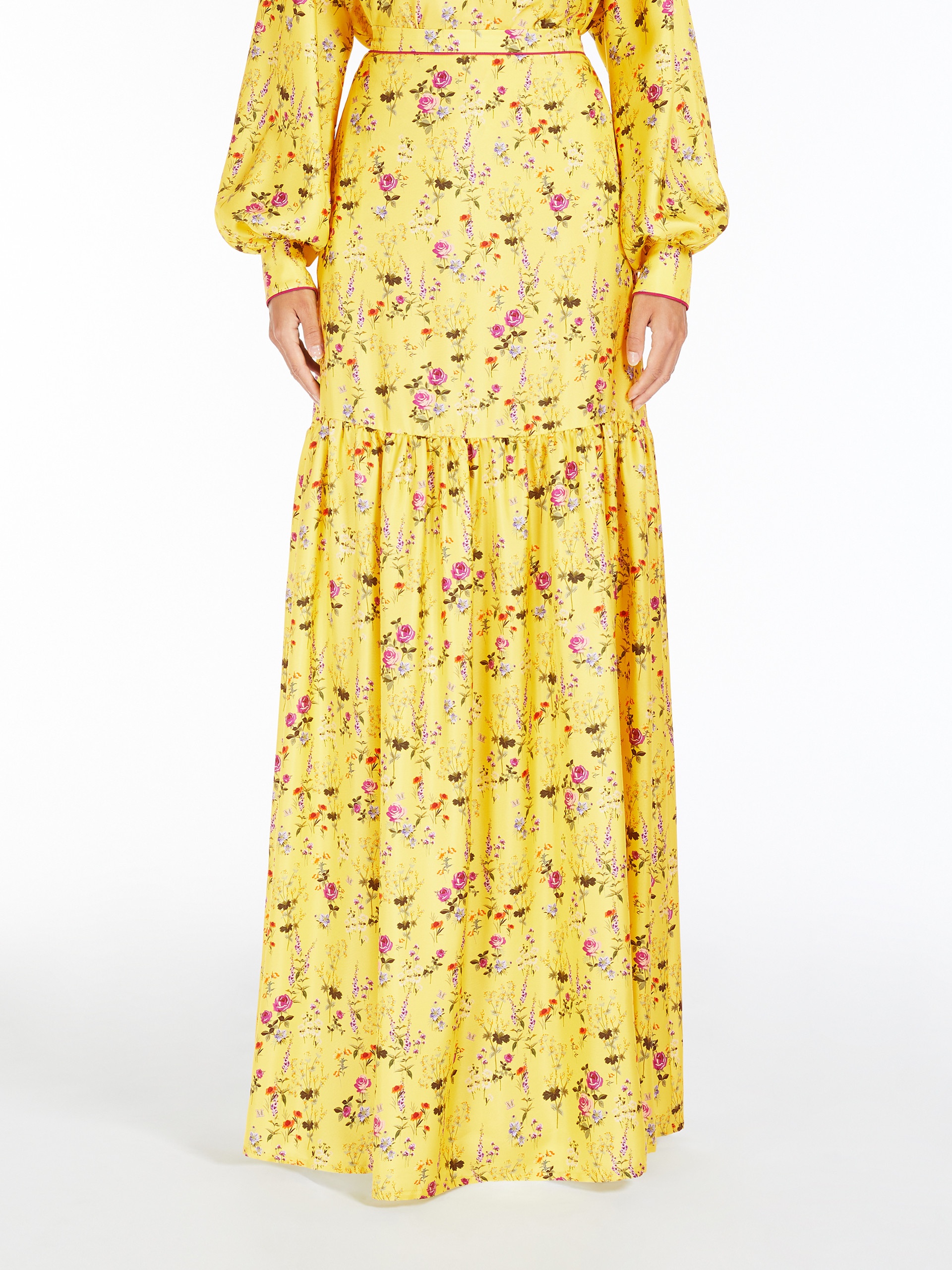 ELISIR Long printed silk skirt - 3