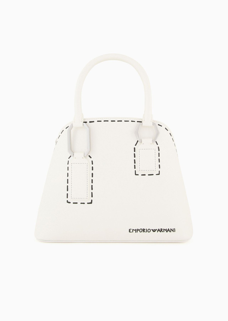 Trompe-l'œil print trapezoid handbag 1