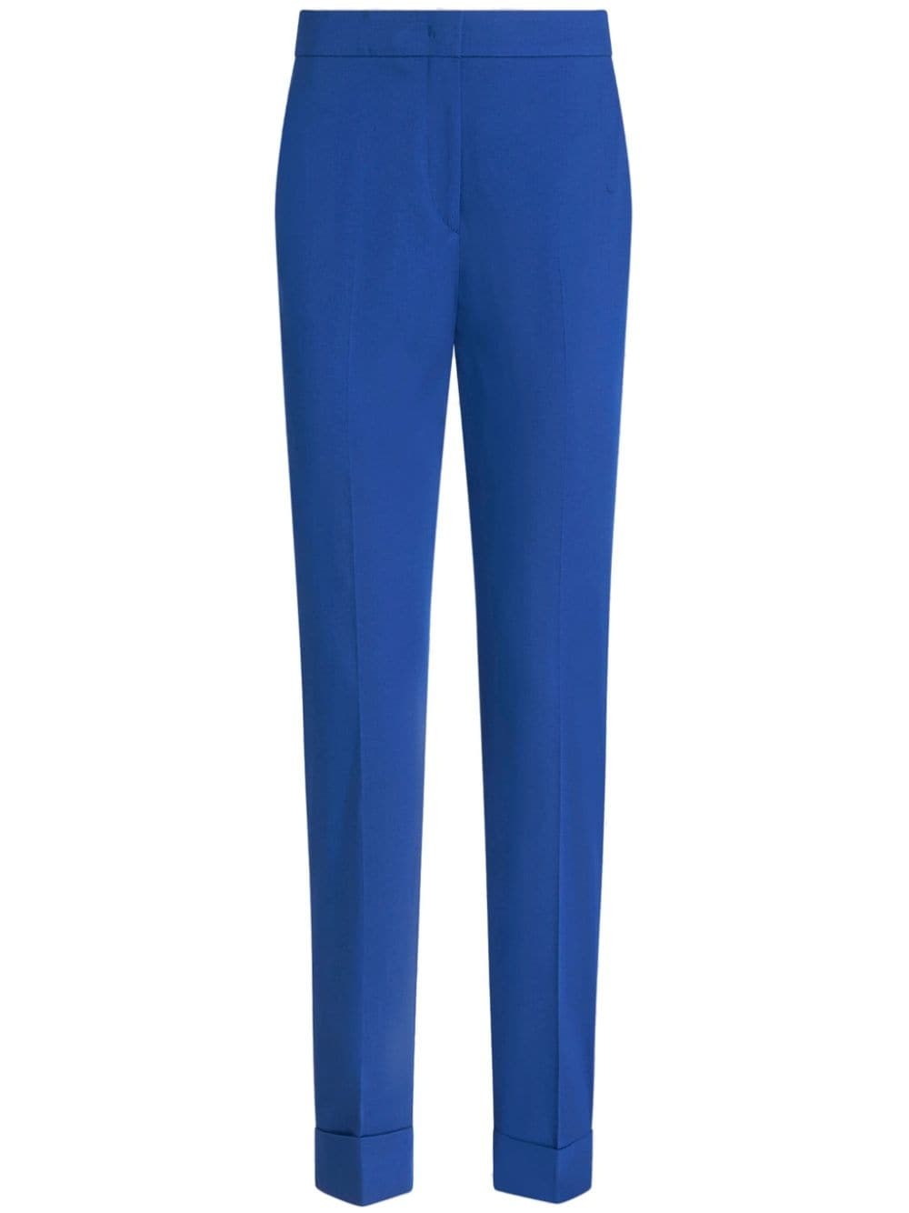 cropped stretch-cotton trousers - 1