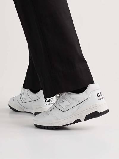 Comme des Garçons Homme + New Balance 550 Mesh-Trimmed Leather Sneakers outlook