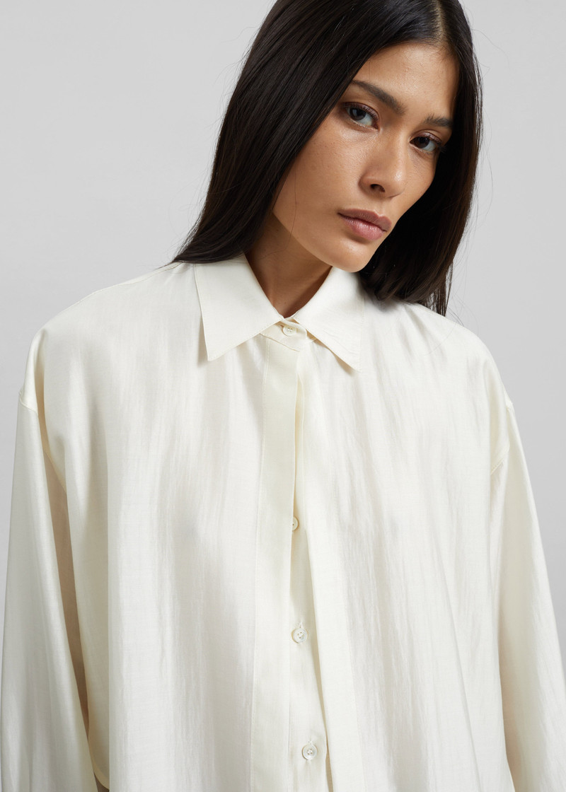 Roanne Fluid Double Shirt - Cream 3