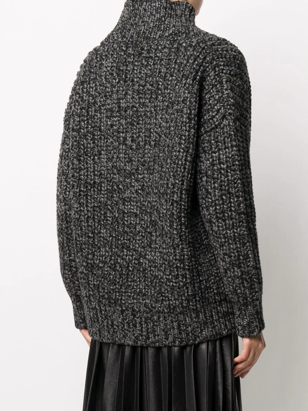 oversized mélange-knit jumper - 4