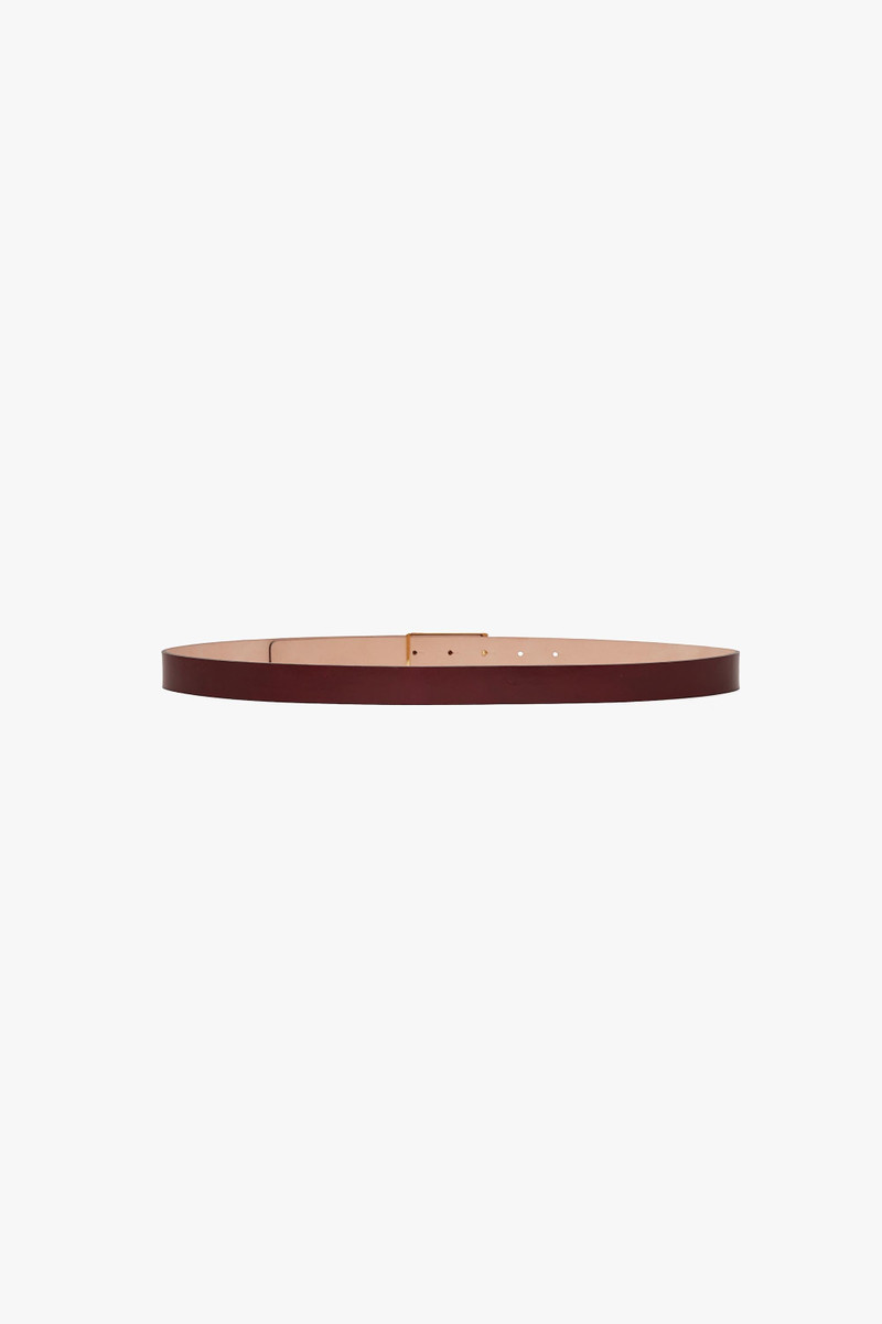 Frame Belt In Burgundy Glossed Leather 4