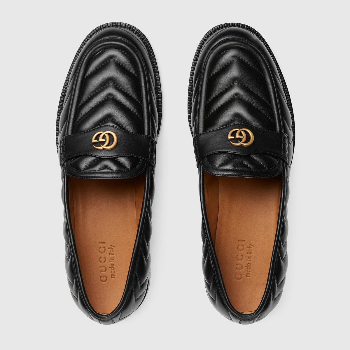 Men's matelassé loafer with Double G - 3