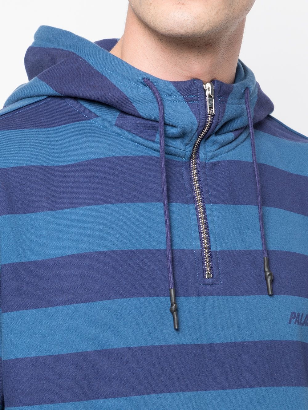 striped logo print hoodie - 5