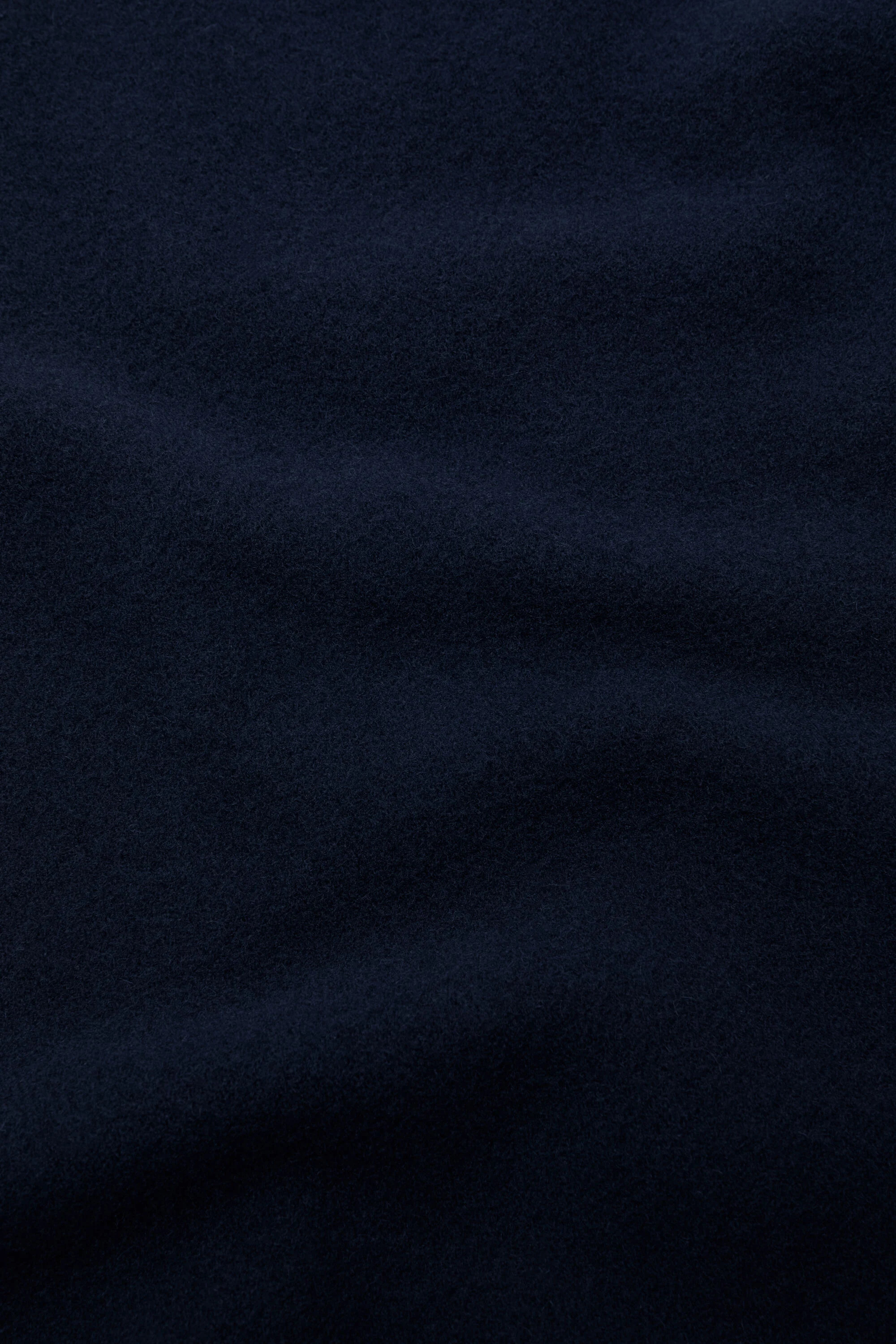 Fringe wool scarf – Narrow - Navy blue - 4