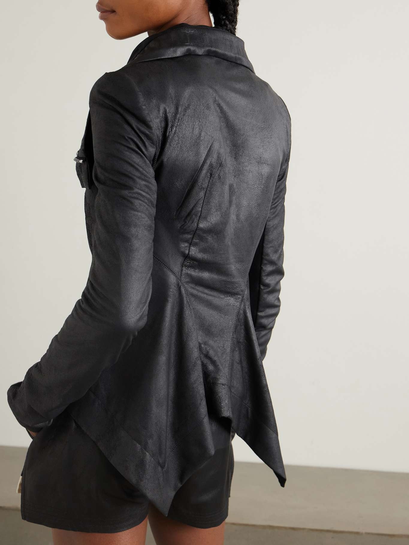 Rick Owens Naska leather biker jacket Black | netaporter