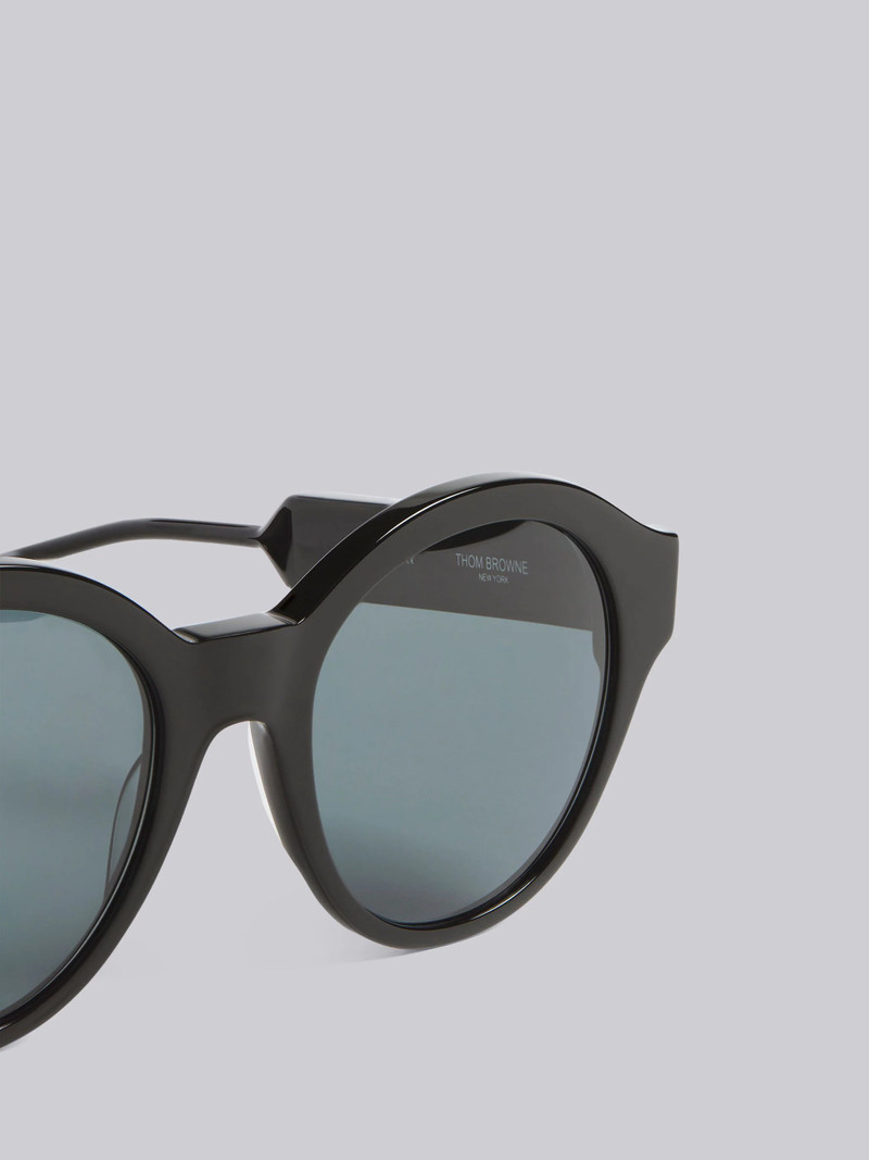 Thom Browne TB717 - Black And Grey Round Sunglasses outlook