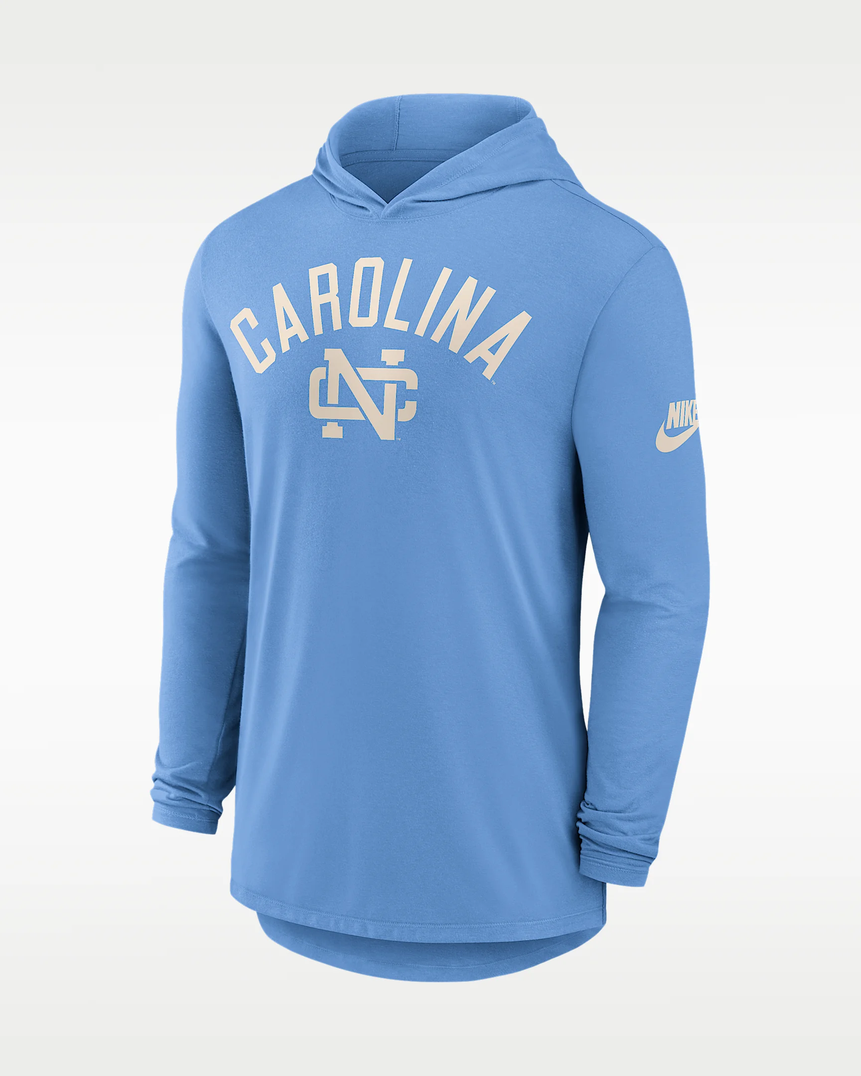 North Carolina Legacy Arch Men's Nike Dri-FIT College Long-Sleeve Hooded T-Shirt - 1