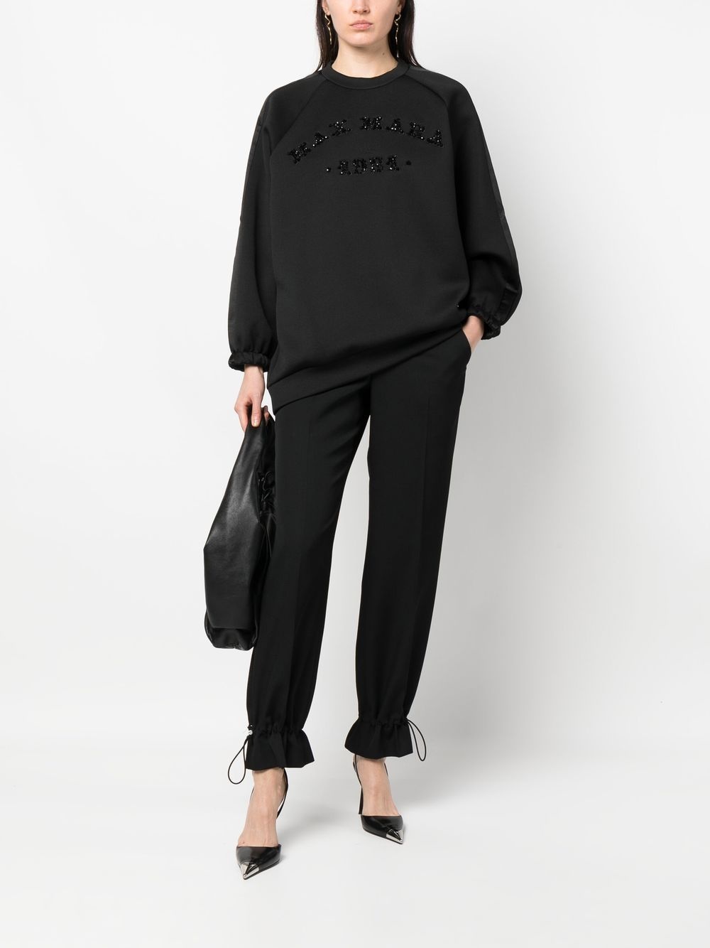 logo-embellished long-sleeved sweater - 2