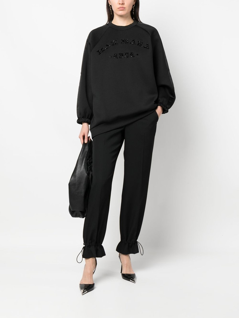 Max Mara logo-embellished long-sleeved sweater outlook