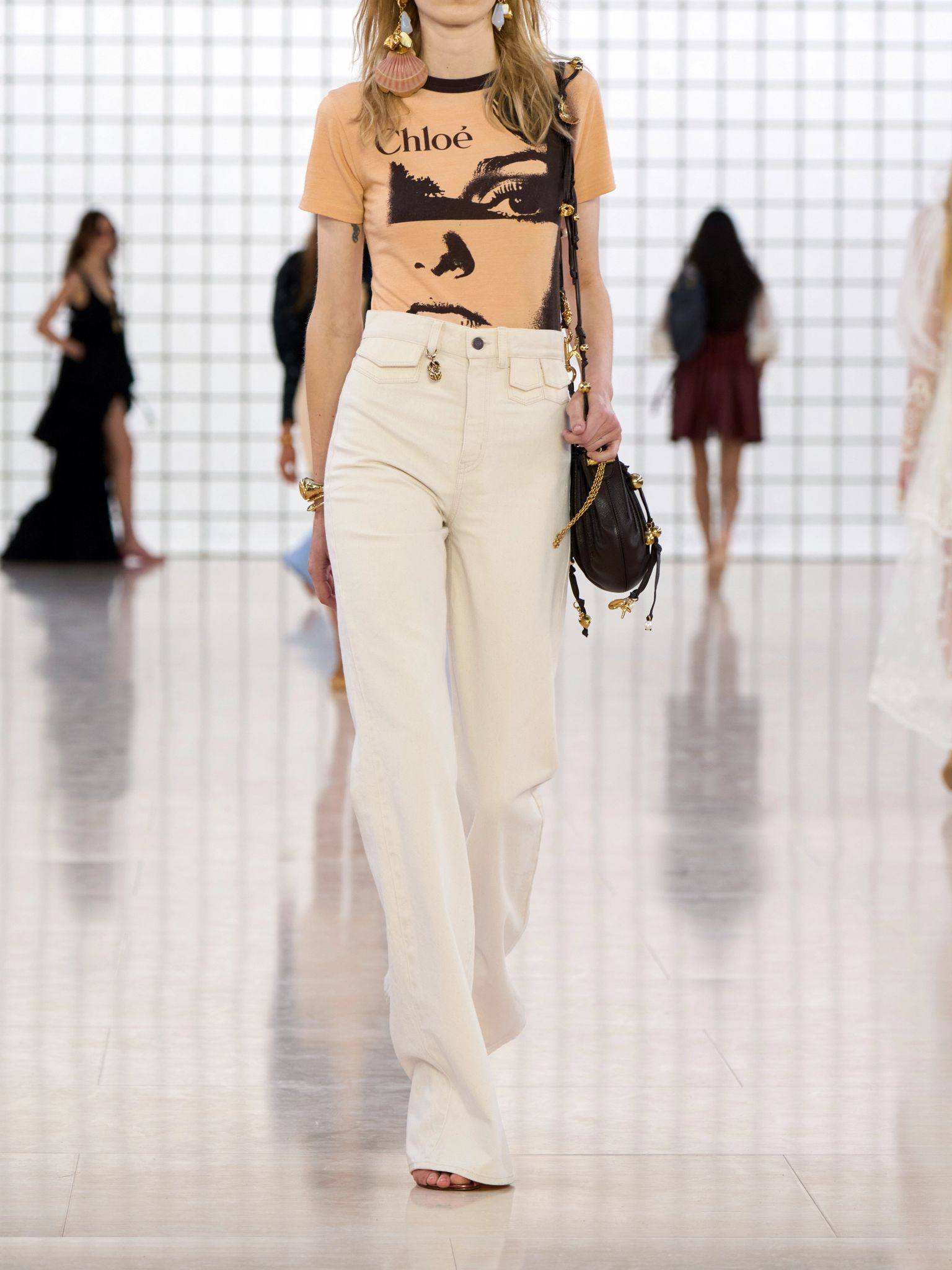High-rise straight-leg jeans White - 5