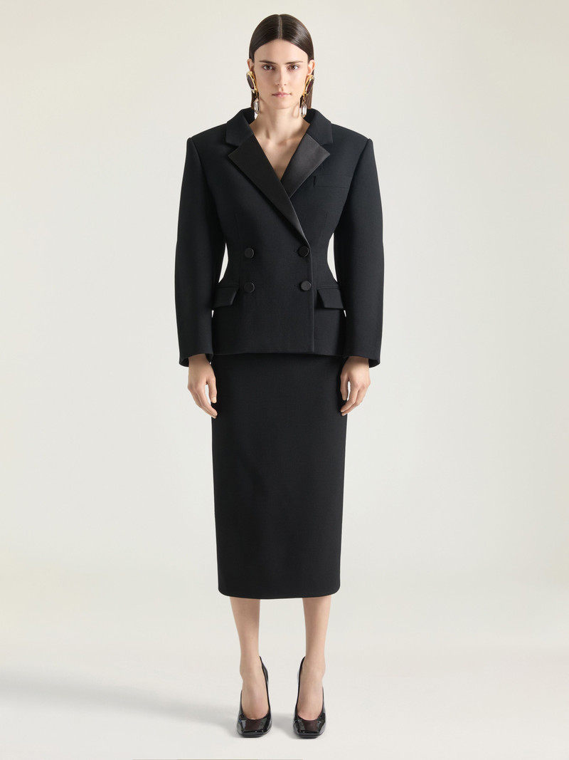 Givenchy DOUBLE BREASTED SLASHED TUXEDO JACKET IN WOOL outlook