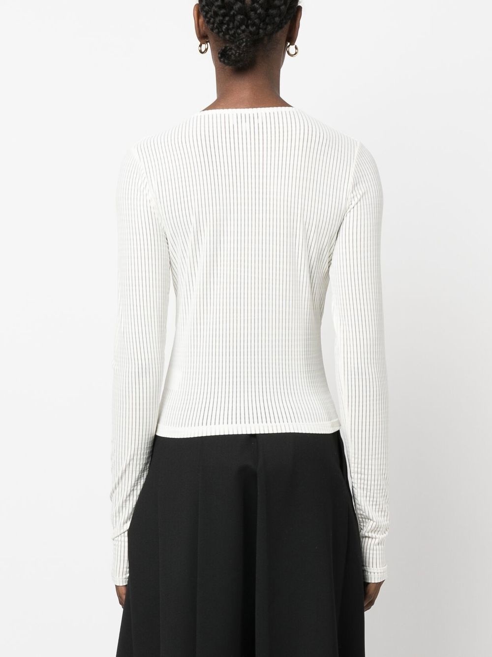 cut-out detailing v-neck top - 4