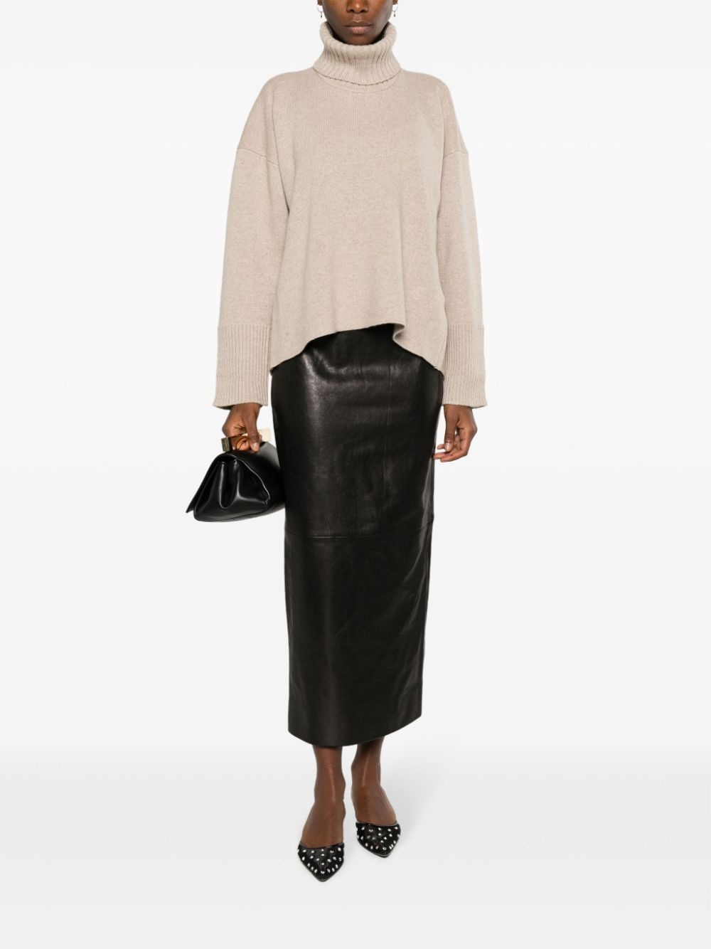 roll-neck wool-blend jumper - 2