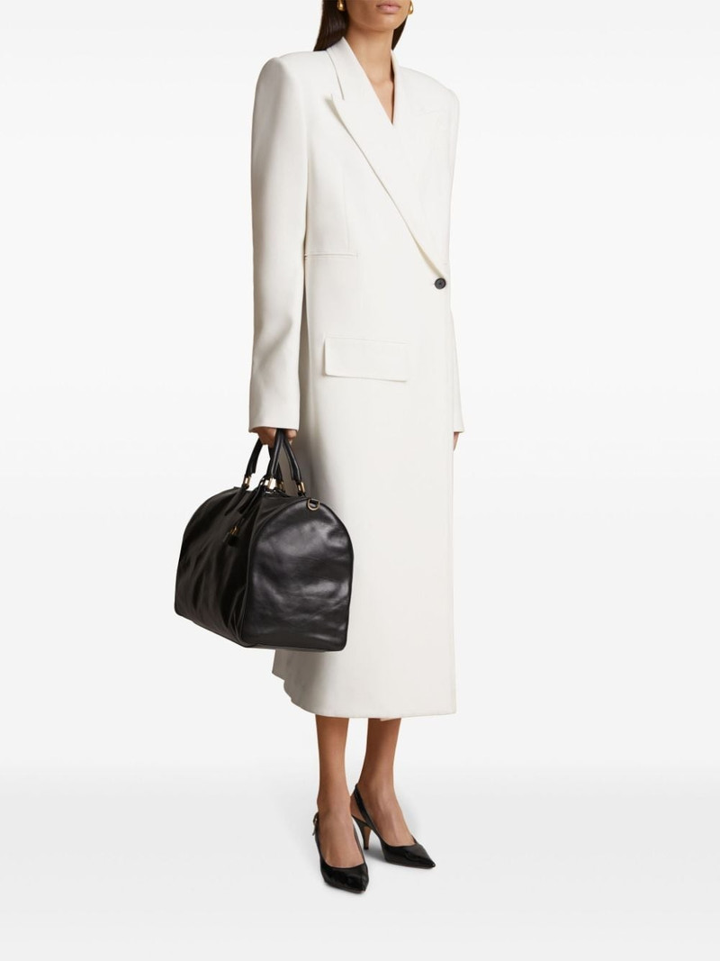 KHAITE Cobble double-breasted long coat outlook
