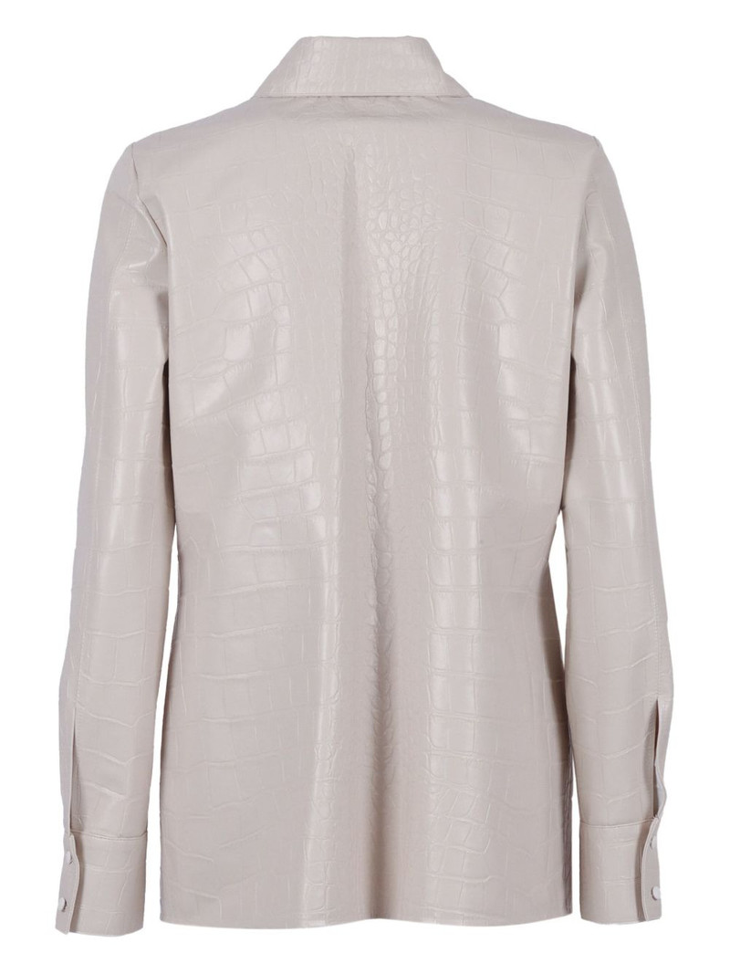 ELISABETTA FRANCHI crocodile-effect button-front shirt outlook