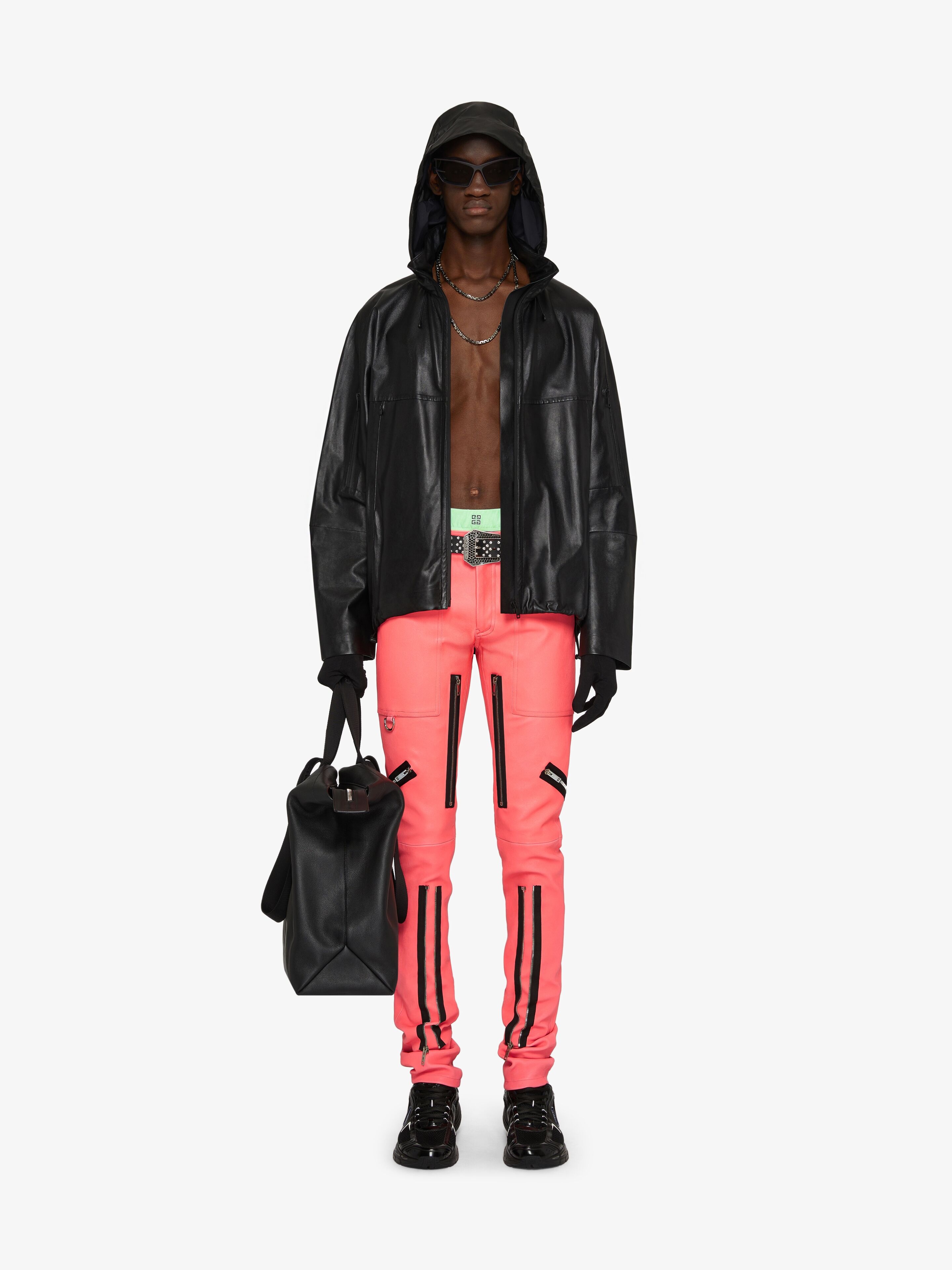 SLIM FIT PANTS IN NAPPA LEATHER - 2
