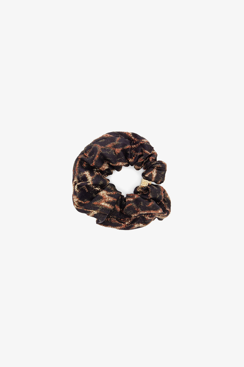 METALLIC PRINTED SCRUNCHIE 1