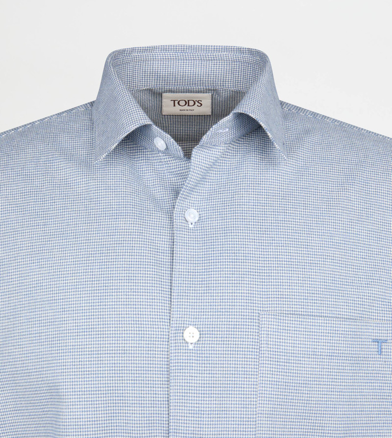 SHIRT IN COTTON - BLUE, WHITE 7