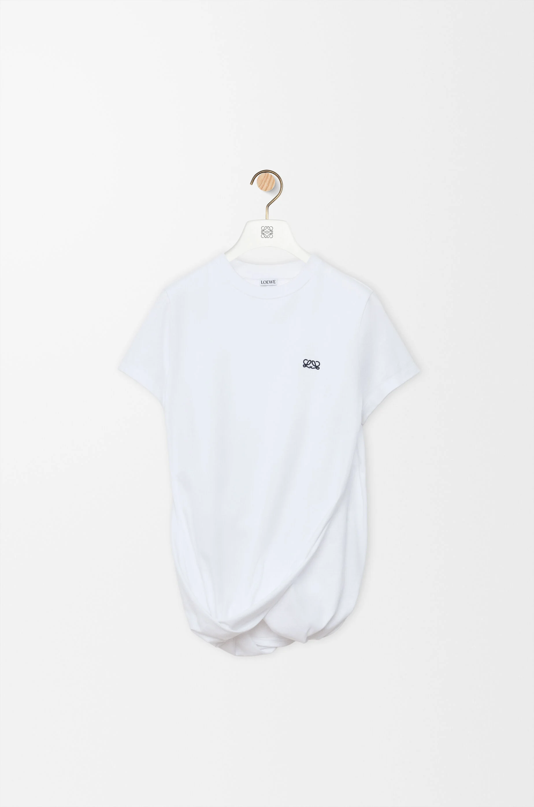 Draped T-shirt in cotton - 1