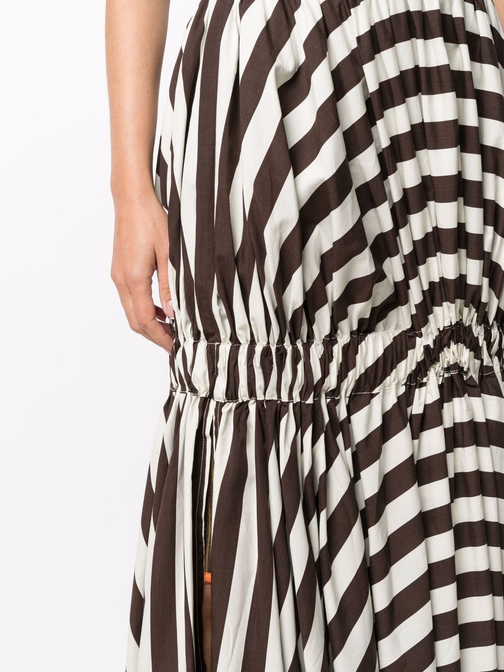 striped gathered puffy skirt - 5