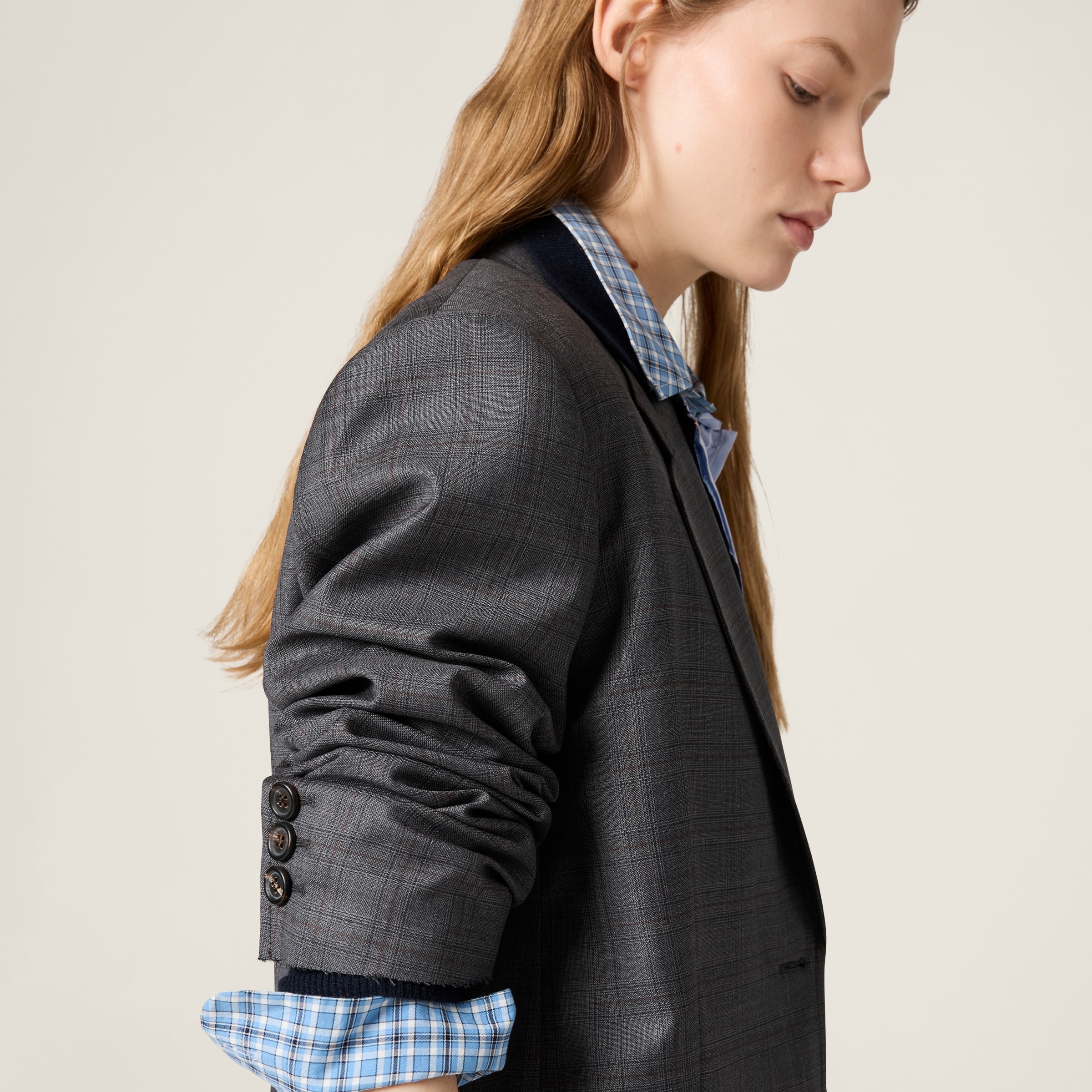 Prince of Wales checked wool jacket - 4