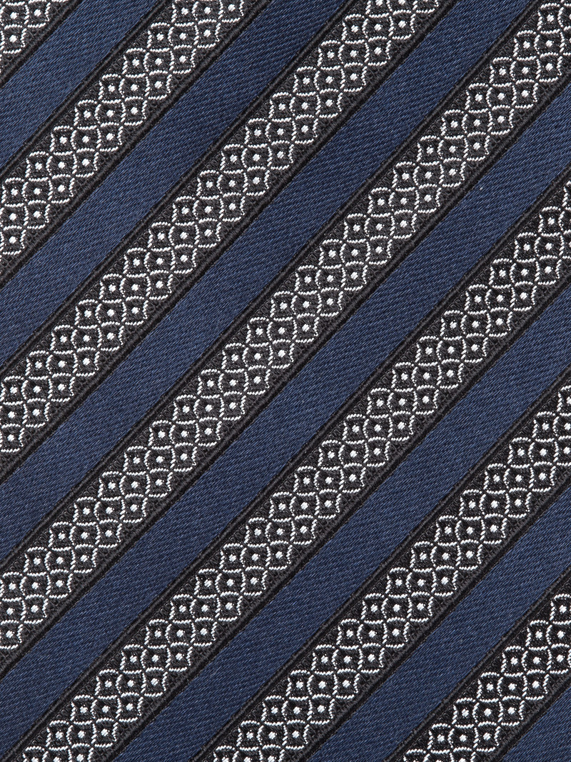 ZEGNA DARK BLUE SILK AND COTTON TIE outlook
