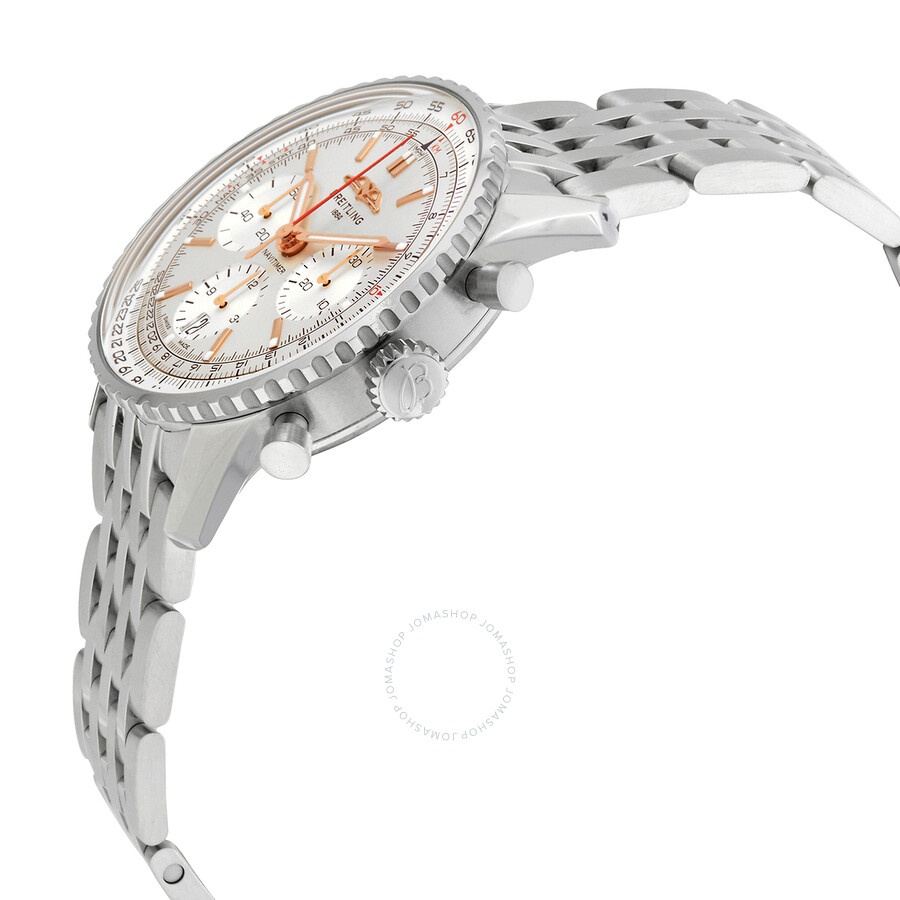 Breitling Navitimer Chronograph Automatic Chronometer Silver Dial Men's Watch AB0139211G1A1 - 2