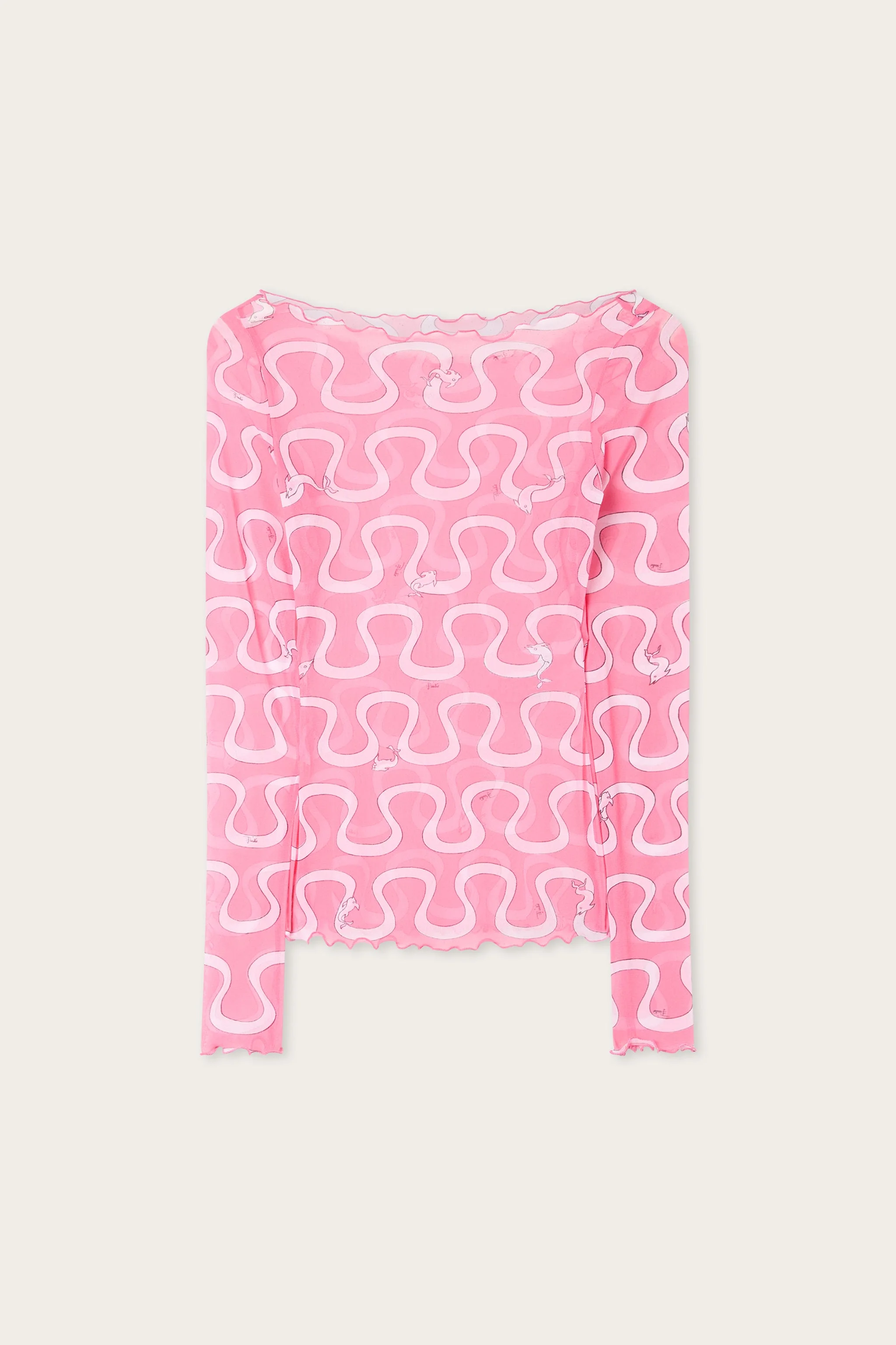 ONDA PRINT TULLE TOP - 1