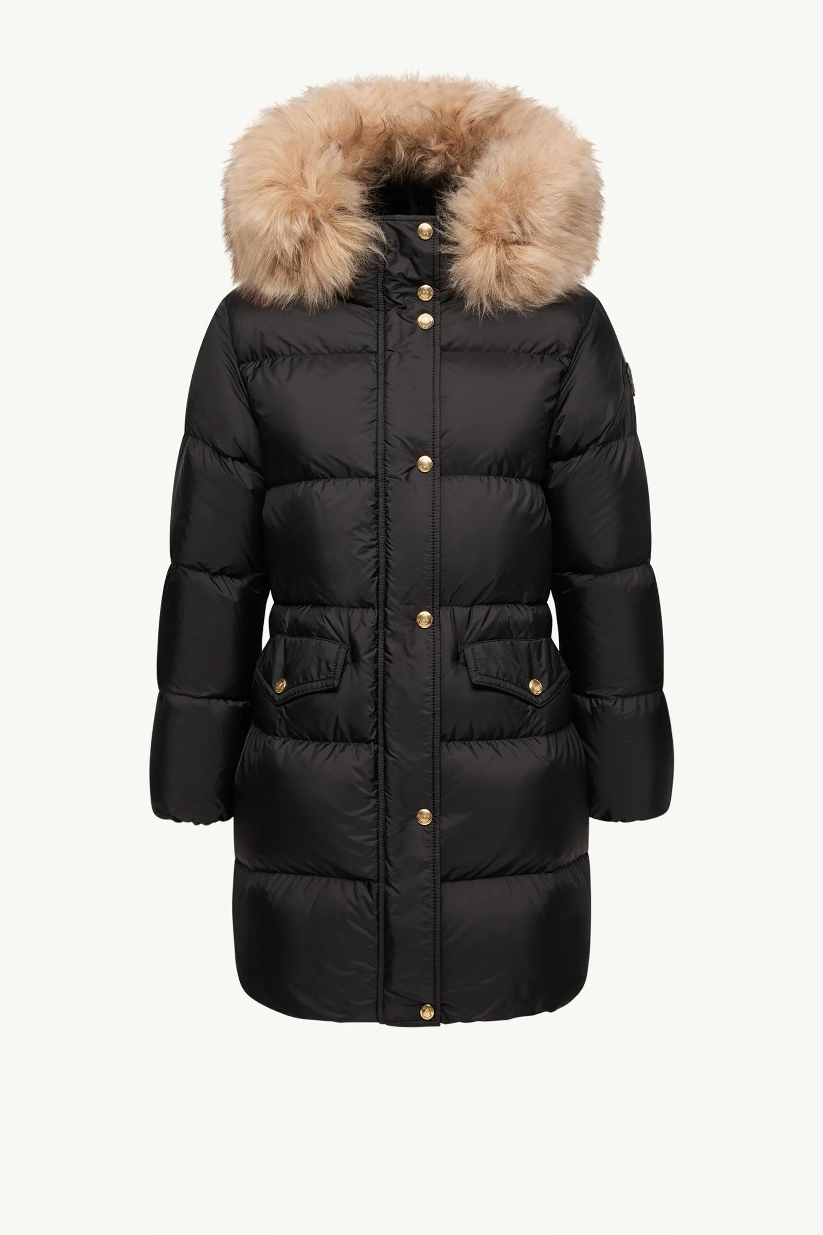 Aphroties Shearling Trimmed Hooded Long Down Parka - 1