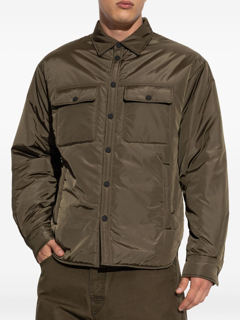 buttoned flap-pocket jacket - 3