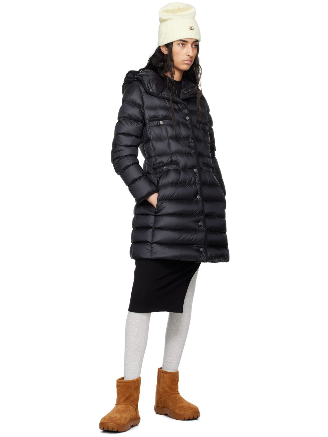 Black Hirma Down Coat - 5