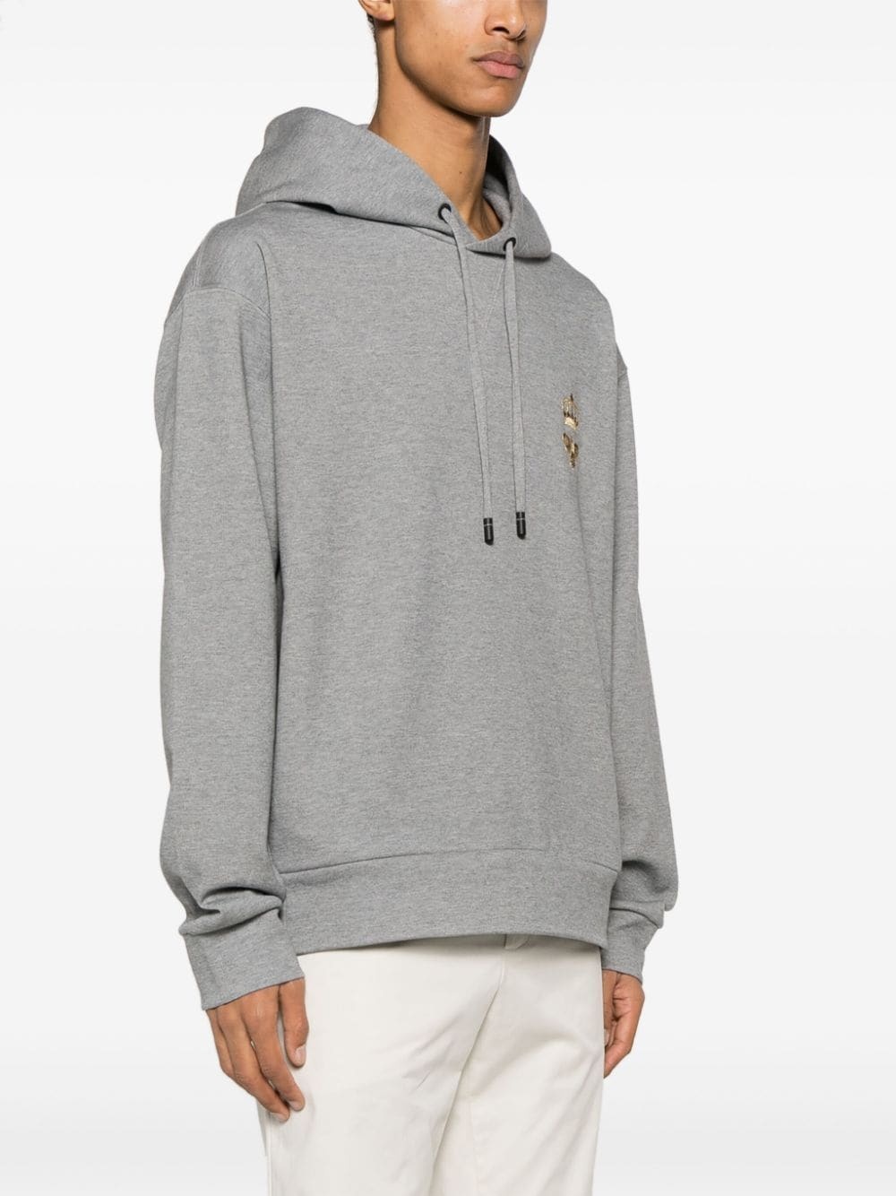 Crown Bee-embroidered hoodie - 3