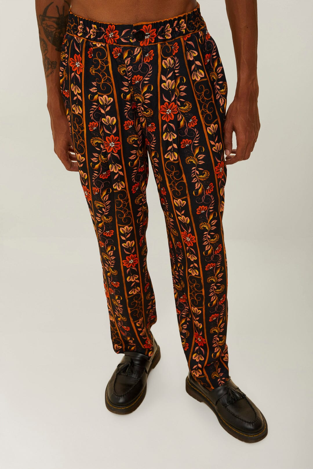 Brown Jungle Stripes Lenzing™ Ecovero™ Viscose Pants - 2
