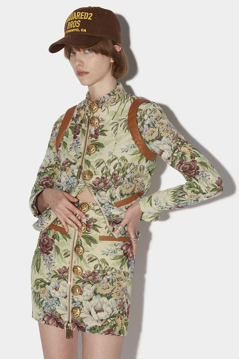 ZIP & BUTTON MINI SKIRT 1