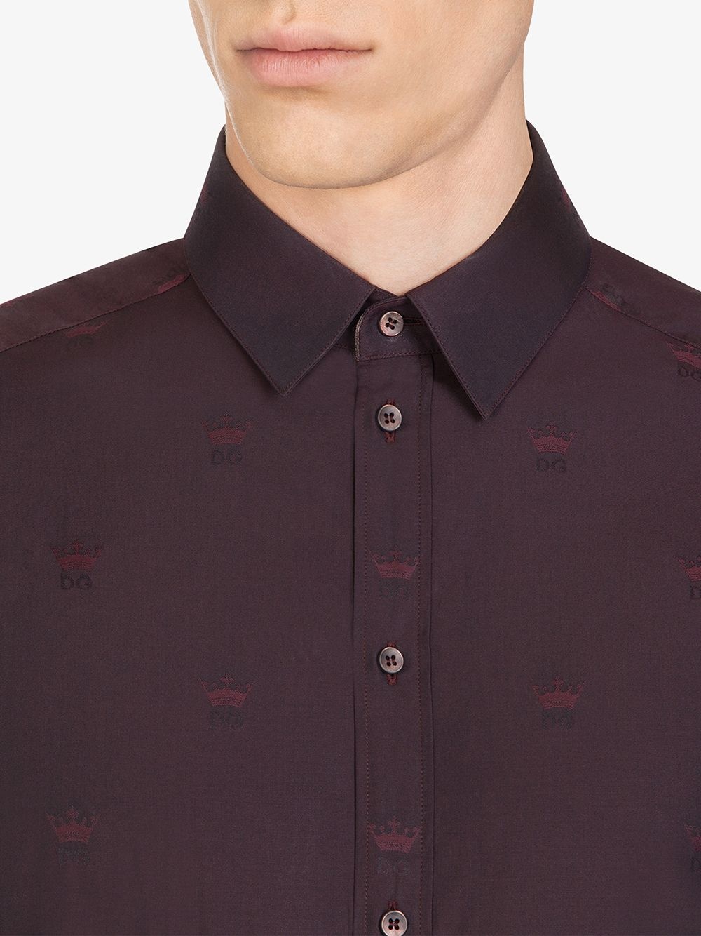 logo-jacquard shirt - 5